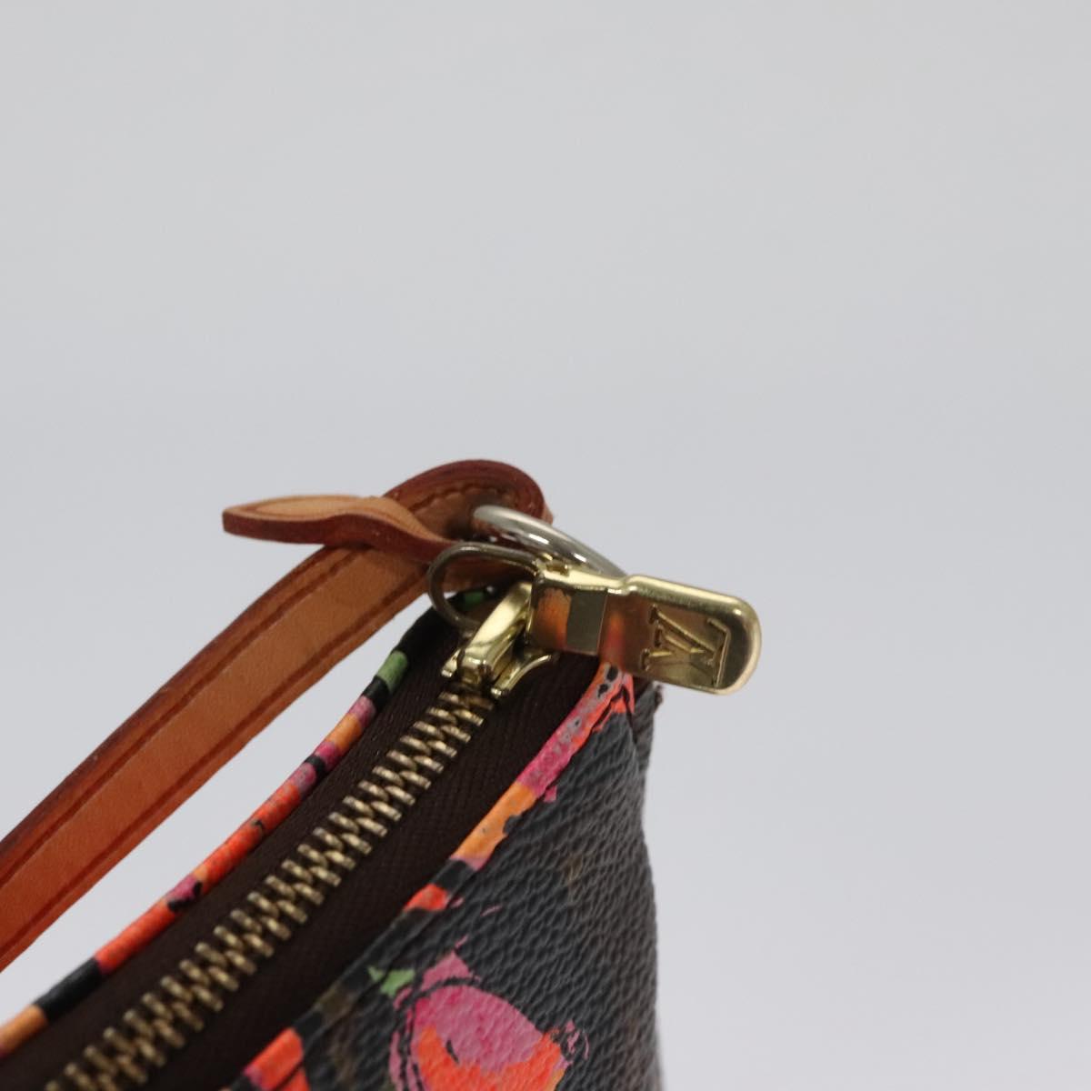 LOUIS VUITTON Monogram Rose Pochette Accessoires Pouch M48615 LV Auth BA143V