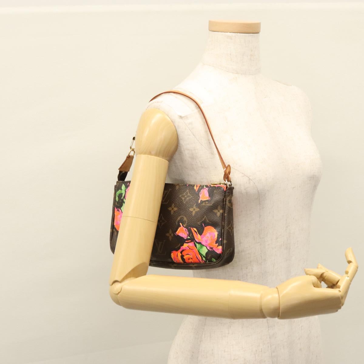 LOUIS VUITTON Monogram Rose Pochette Accessoires Pouch M48615 LV Auth BA143V