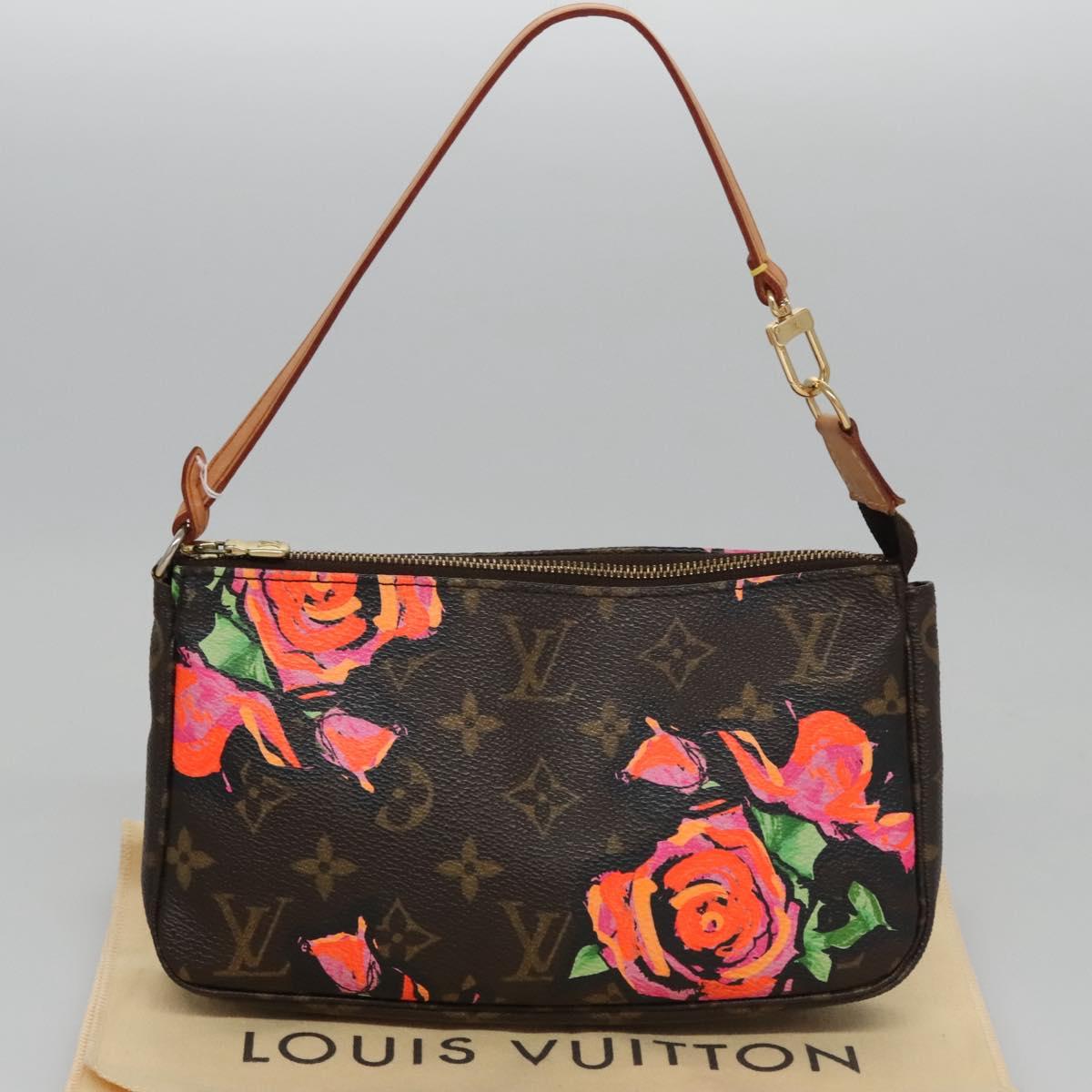 LOUIS VUITTON Monogram Rose Pochette Accessoires Pouch M48615 LV Auth BA143V