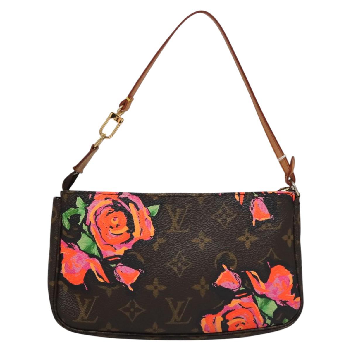 LOUIS VUITTON Monogram Rose Pochette Accessoires Pouch M48615 LV Auth BA143A
