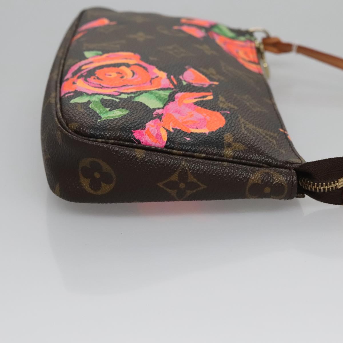 LOUIS VUITTON Monogram Rose Pochette Accessoires Pouch M48615 LV Auth BA143V