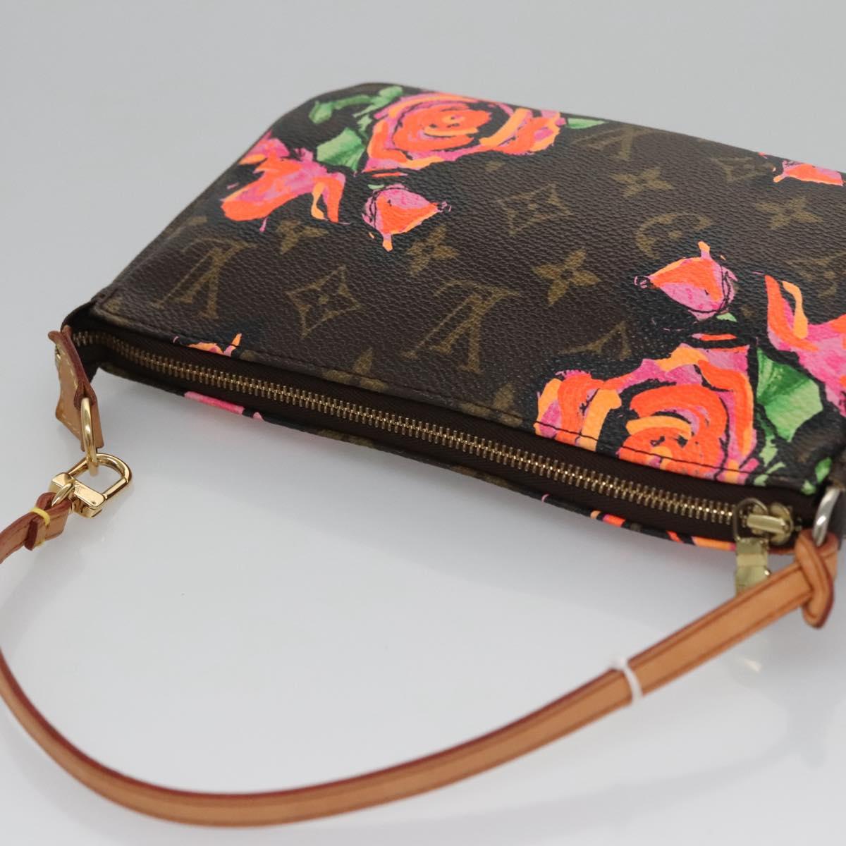 LOUIS VUITTON Monogram Rose Pochette Accessoires Pouch M48615 LV Auth BA143V