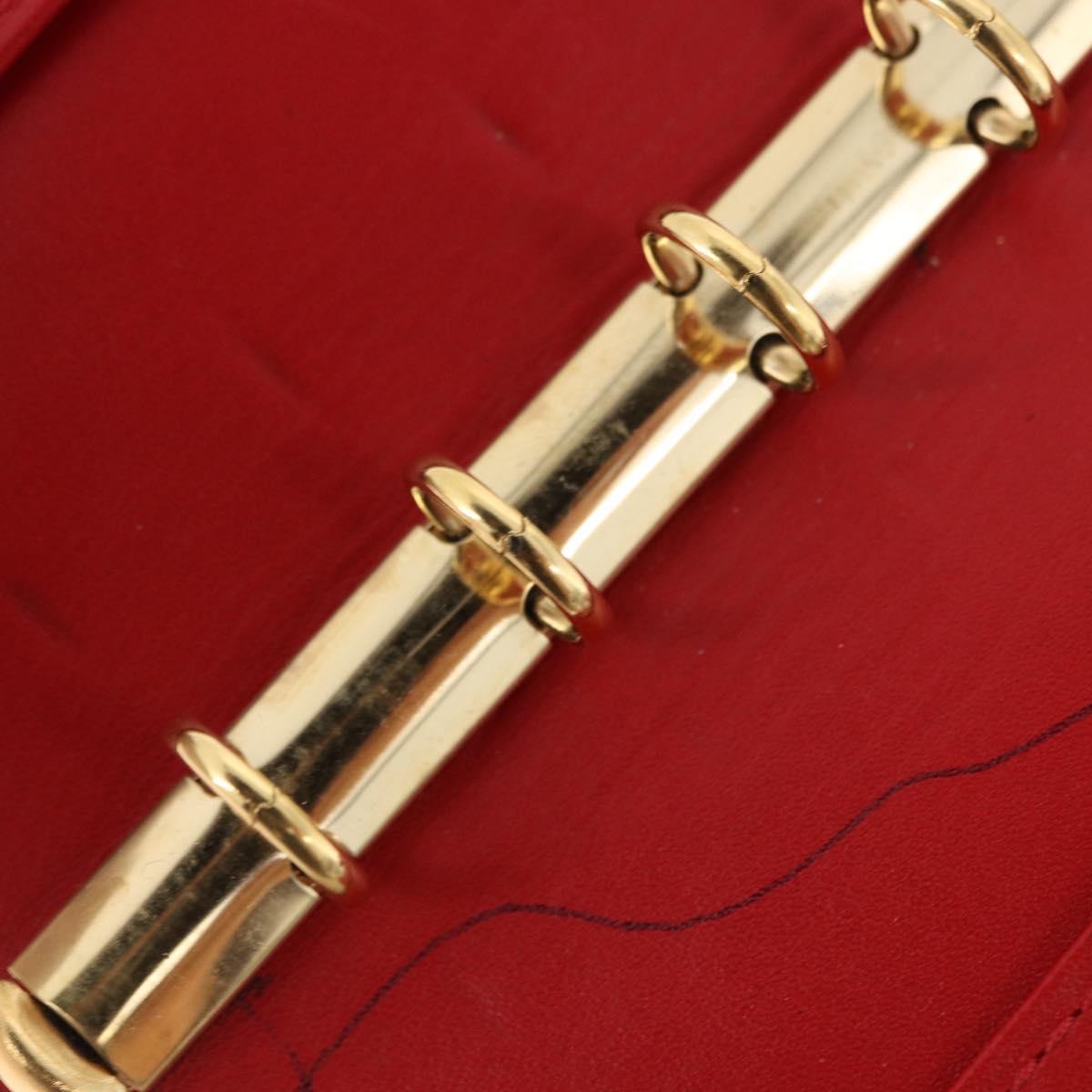LOUIS VUITTON Monogram Vernis Agenda PM Planner Cover Red R21016 Auth BA14403