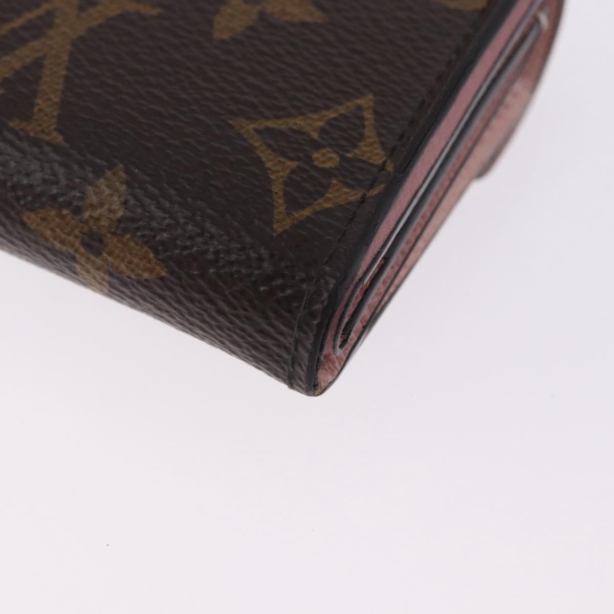 LOUIS VUITTON Monogram Portefeuille Zoe Wallet Pink M62933 LV Auth BA14404