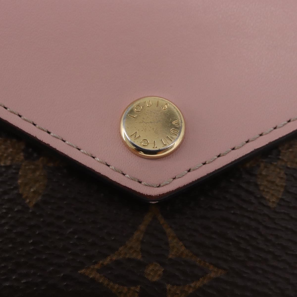 LOUIS VUITTON Monogram Portefeuille Zoe Wallet Pink M62933 LV Auth BA14404