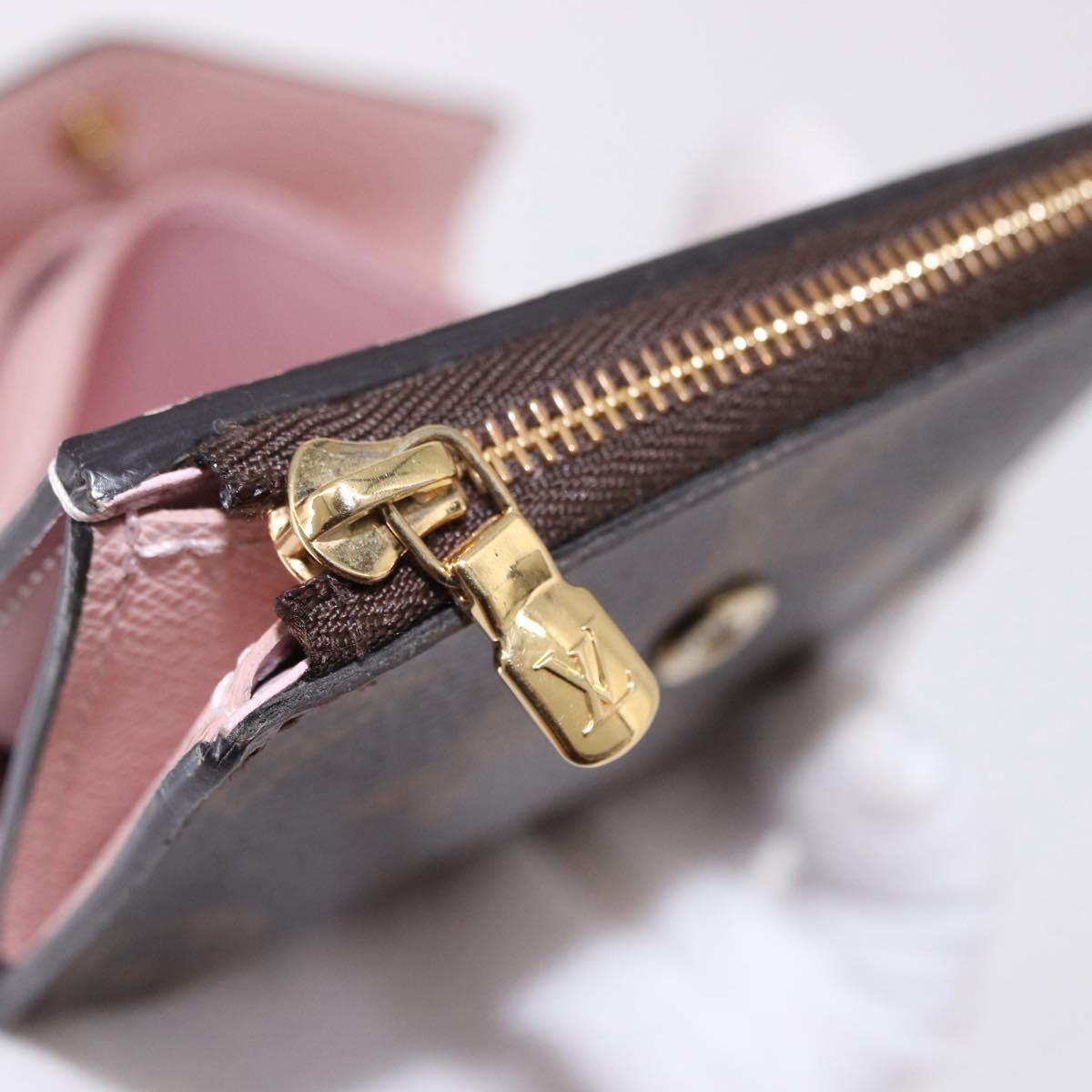 LOUIS VUITTON Monogram Portefeuille Zoe Wallet Pink M62933 LV Auth BA14404