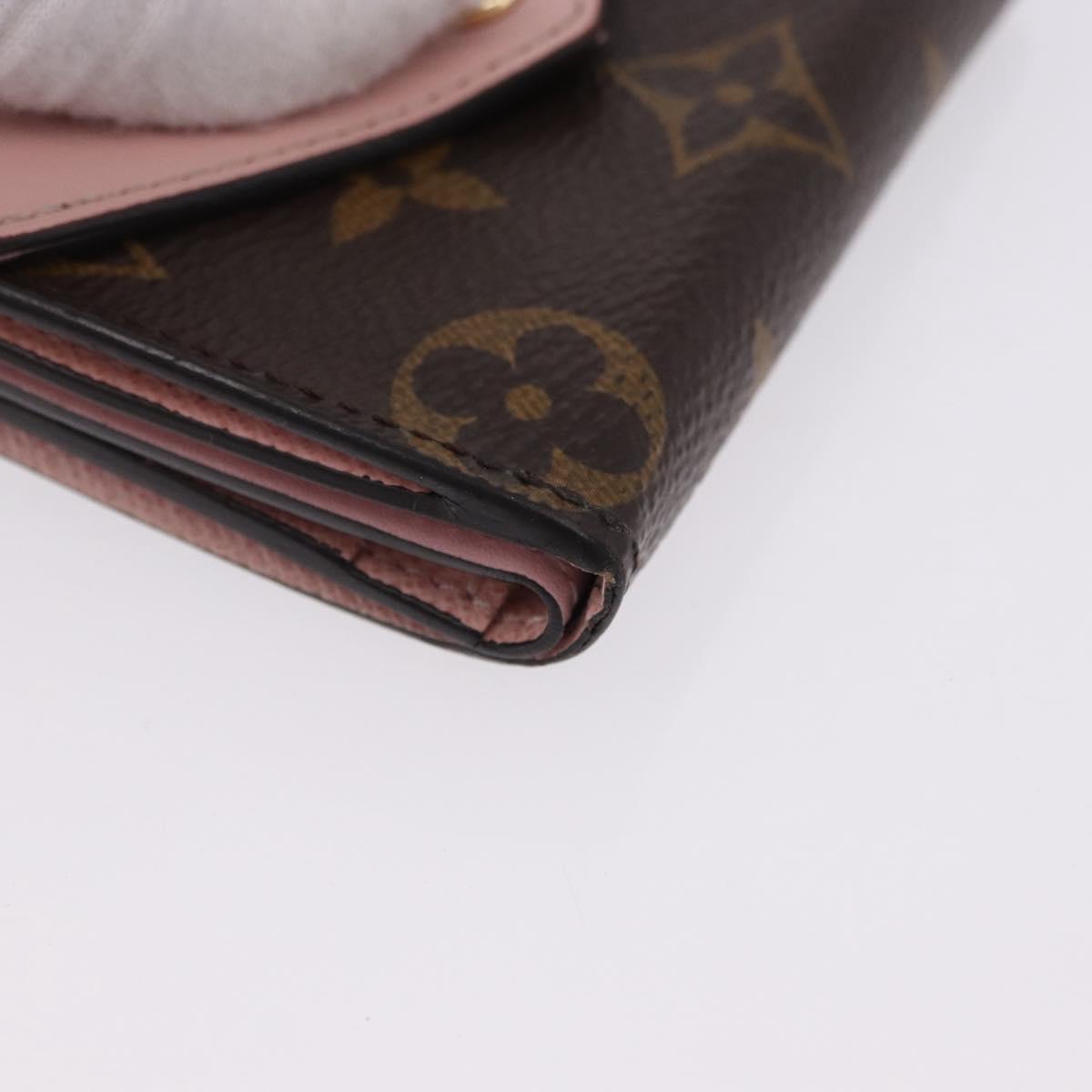 LOUIS VUITTON Monogram Portefeuille Zoe Wallet Pink M62933 LV Auth BA14404