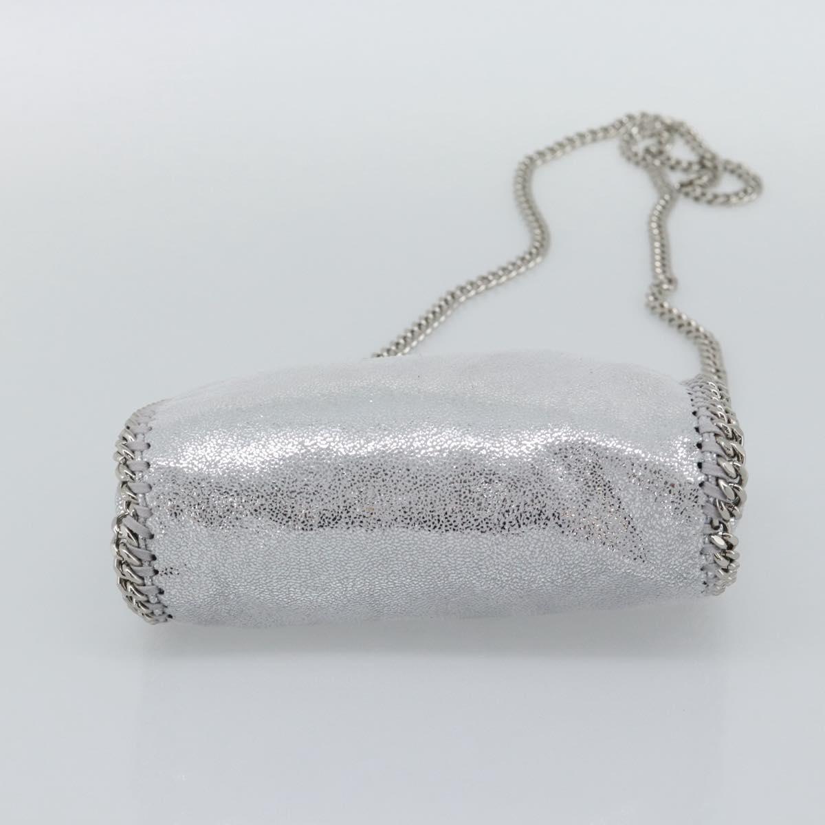 Stella MacCartney Chain Falabella Bag polyester 2way Silver Auth BA14408A