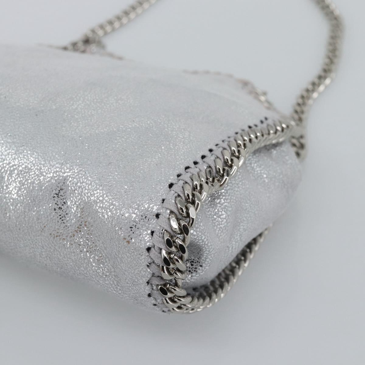 Stella MacCartney Chain Falabella Bag polyester 2way Silver Auth BA14408A