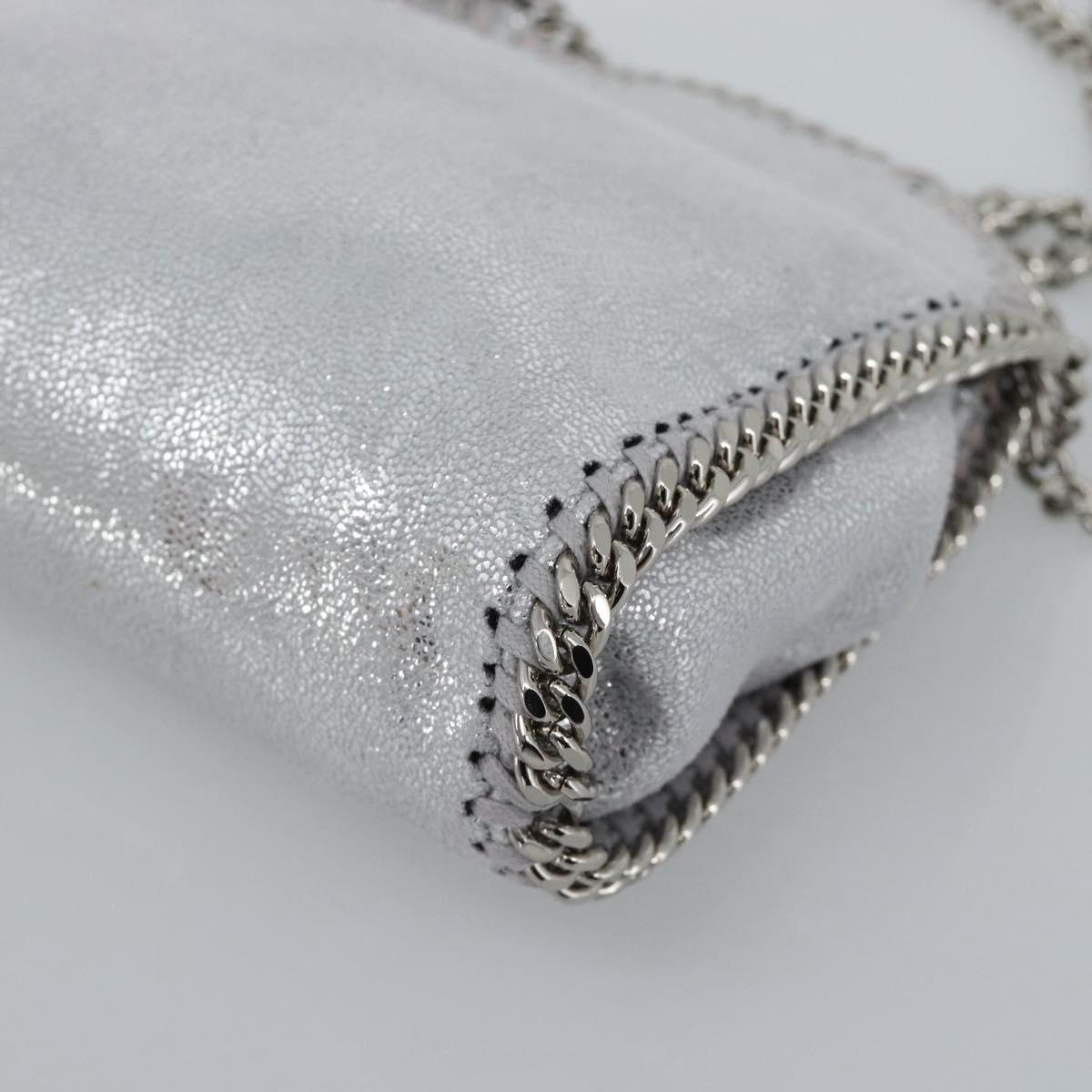 Stella MacCartney Chain Falabella Bag polyester 2way Silver Auth BA14408A