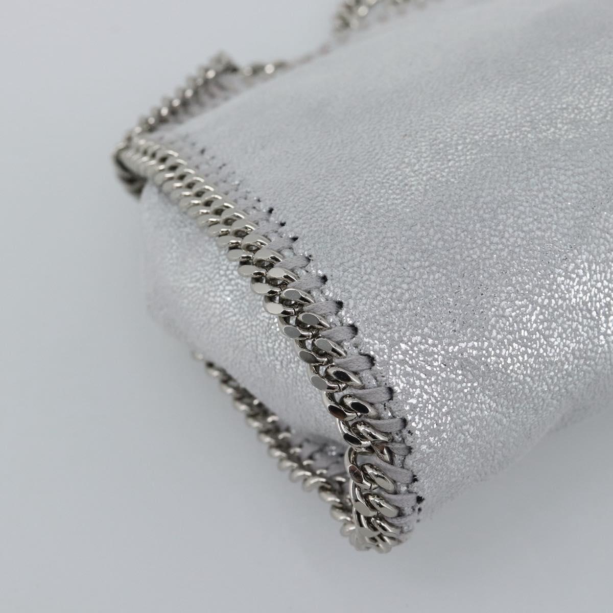 Stella MacCartney Chain Falabella Bag polyester 2way Silver Auth BA14408A