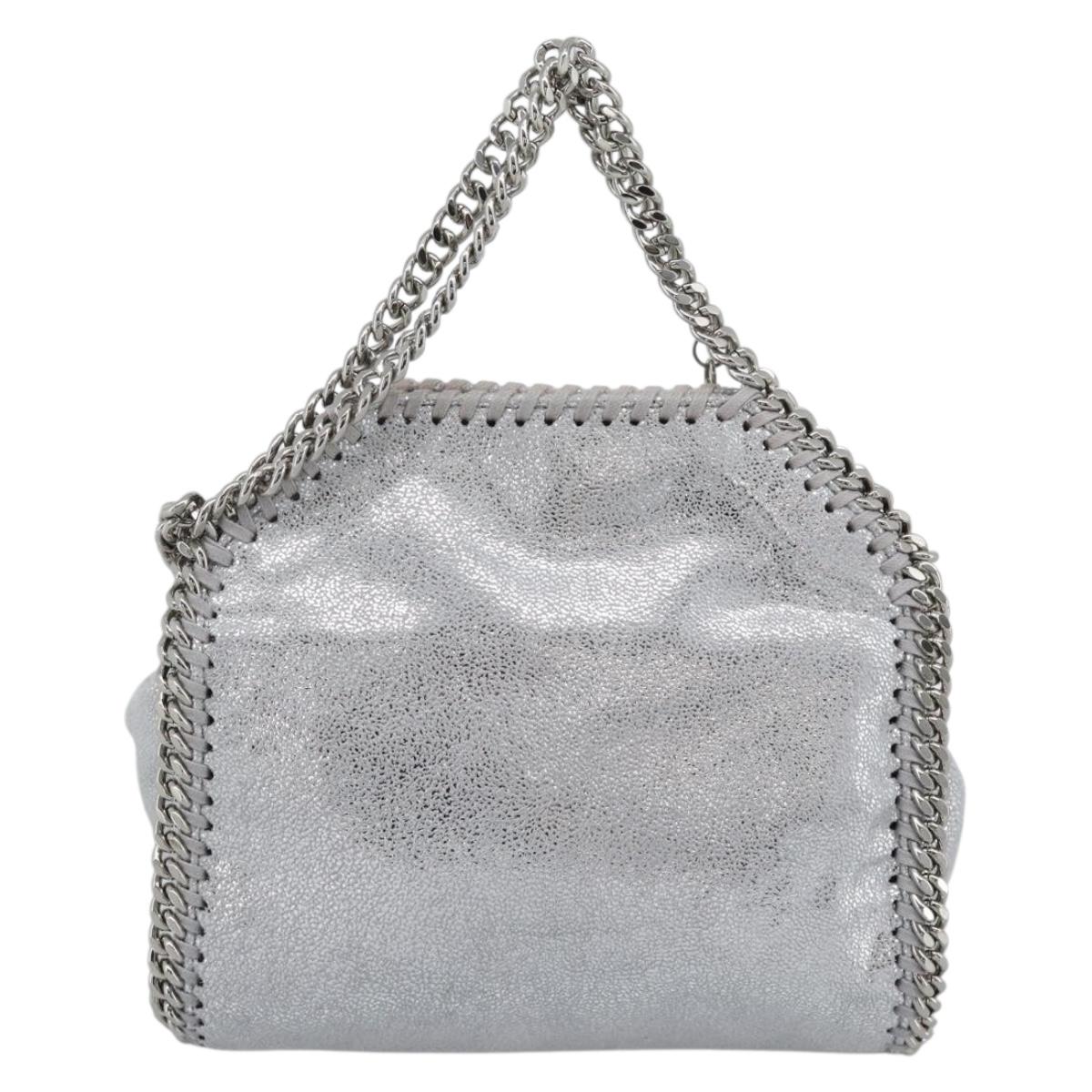 Stella MacCartney Chain Falabella Bag polyester 2way Silver Auth BA14408A