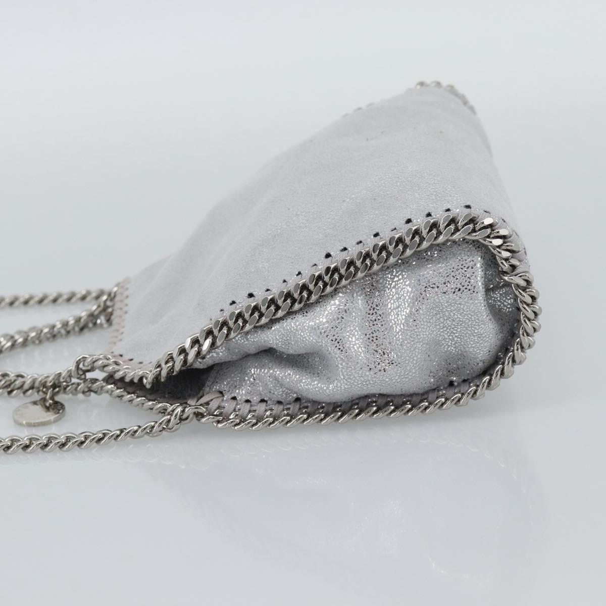 Stella MacCartney Chain Falabella Bag polyester 2way Silver Auth BA14408A