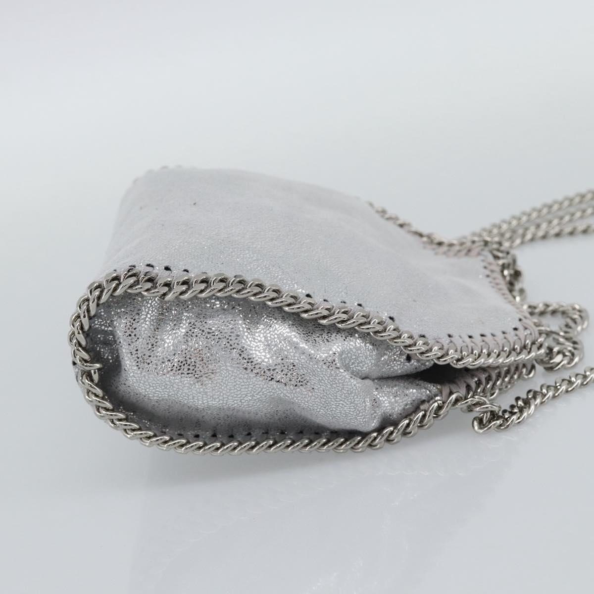Stella MacCartney Chain Falabella Bag polyester 2way Silver Auth BA14408A