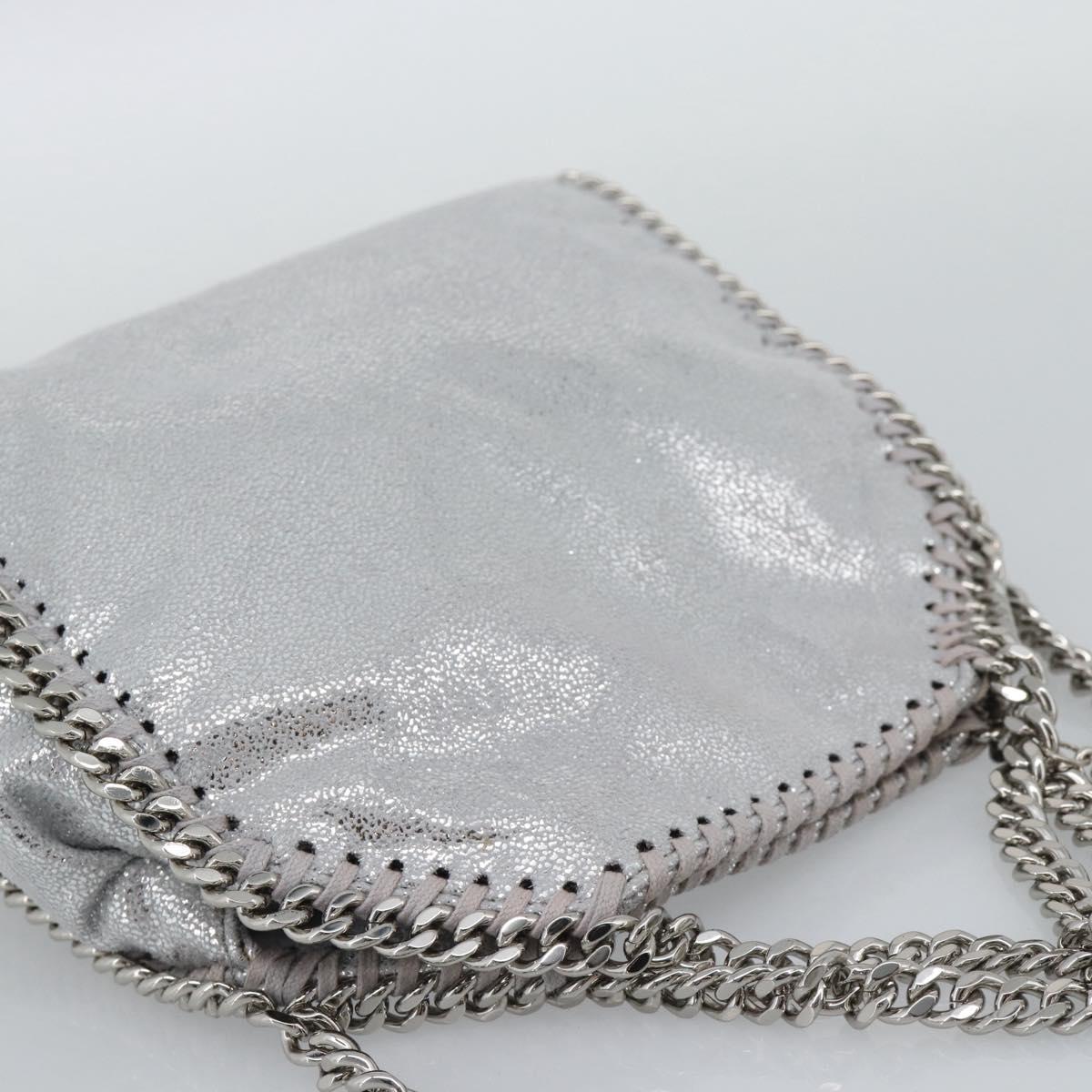 Stella MacCartney Chain Falabella Bag polyester 2way Silver Auth BA14408A