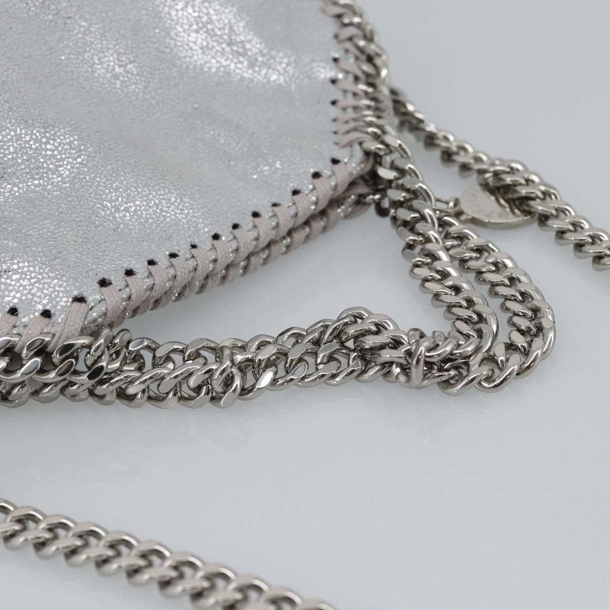 Stella MacCartney Chain Falabella Bag polyester 2way Silver Auth BA14408A