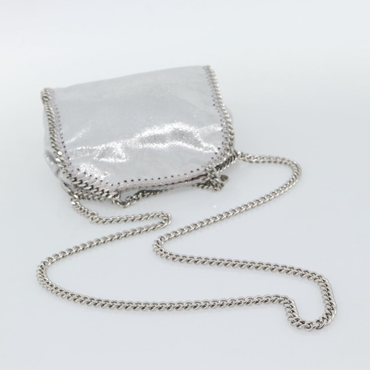Stella MacCartney Chain Falabella Bag polyester 2way Silver Auth BA14408A