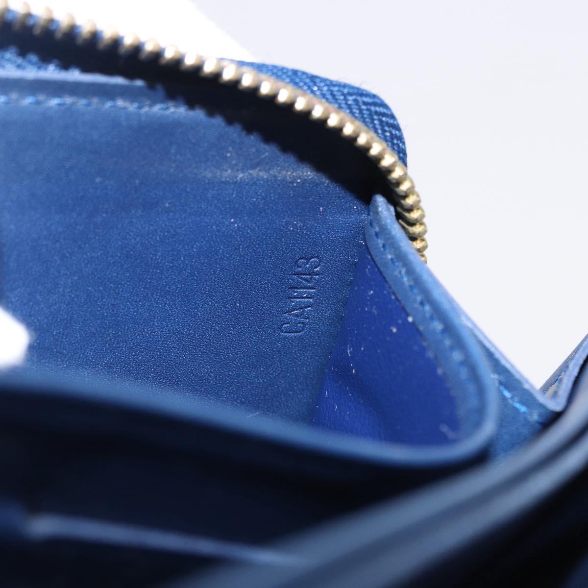 LOUIS VUITTON Monogram Vernis Zippy Long Wallet Grand blue M90047 Auth BA14414