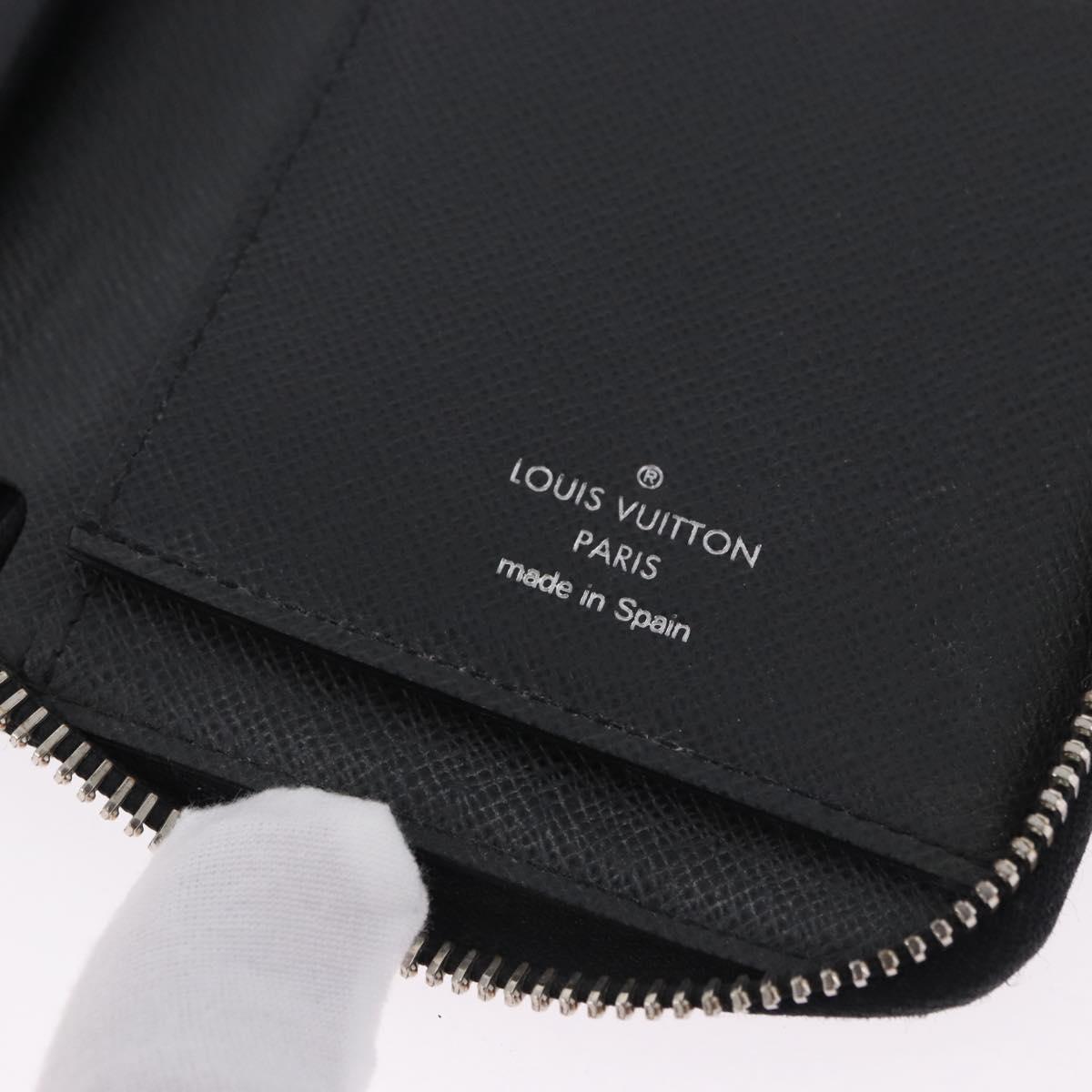 LOUIS VUITTON Taiga Zippy Wallet Vertical Wallet Ardoise M32822 LV Auth BA14417