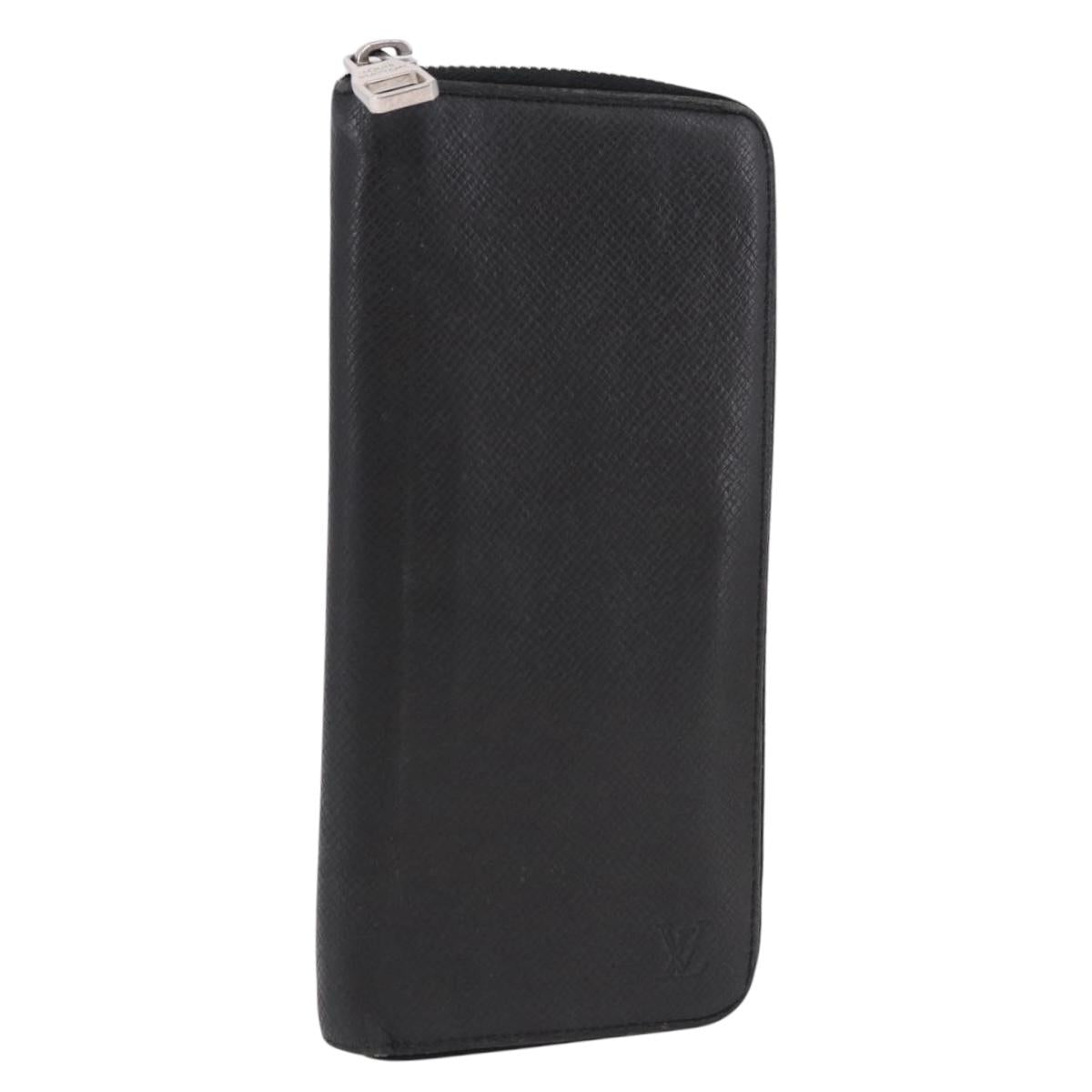 LOUIS VUITTON Taiga Zippy Wallet Vertical Wallet Ardoise M32822 LV Auth BA14417