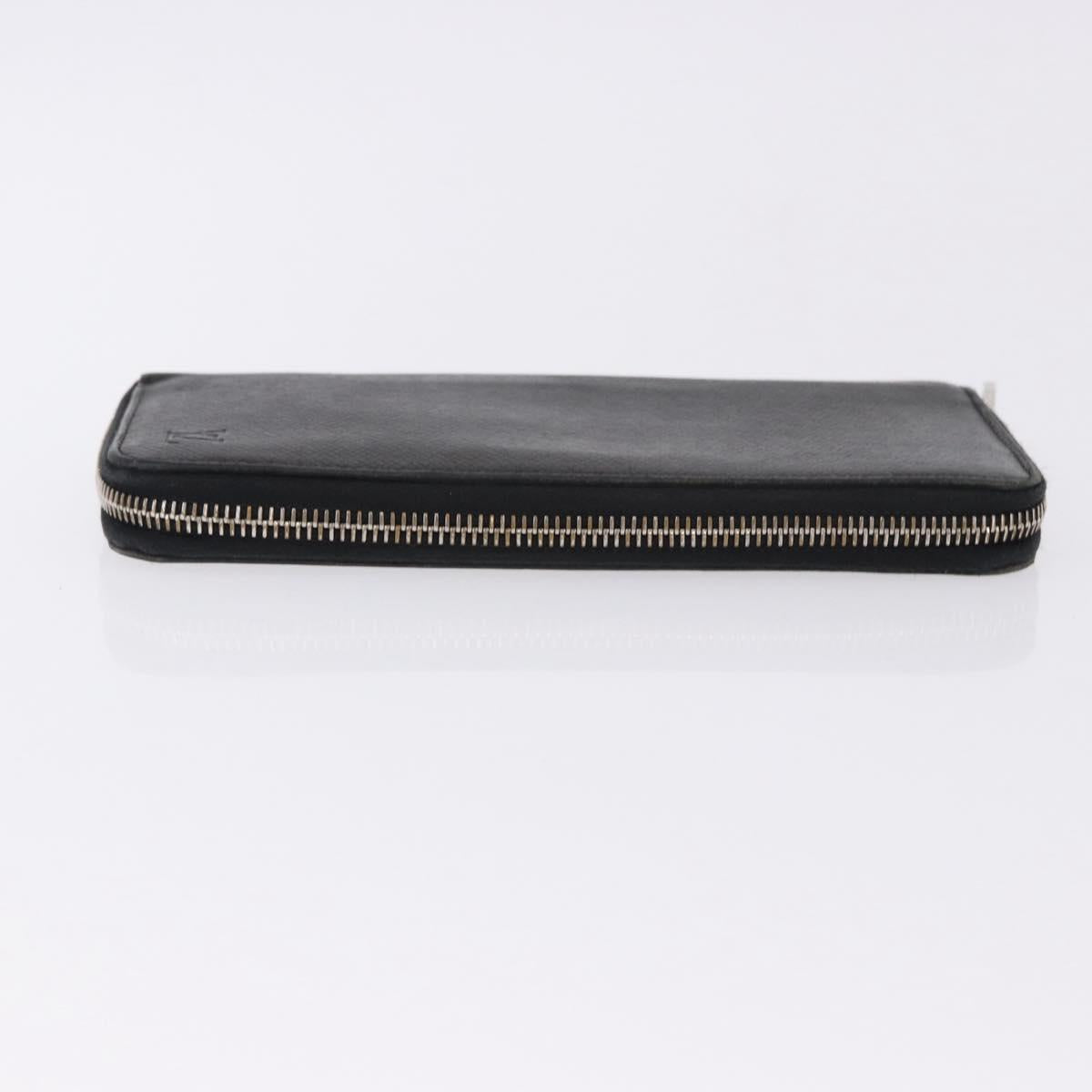 LOUIS VUITTON Taiga Zippy Wallet Vertical Wallet Ardoise M32822 LV Auth BA14417