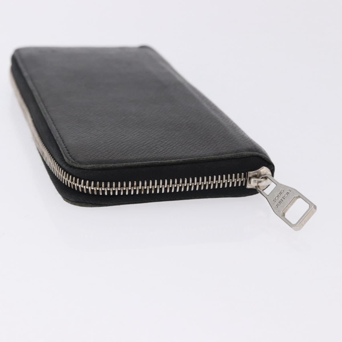 LOUIS VUITTON Taiga Zippy Wallet Vertical Wallet Ardoise M32822 LV Auth BA14417
