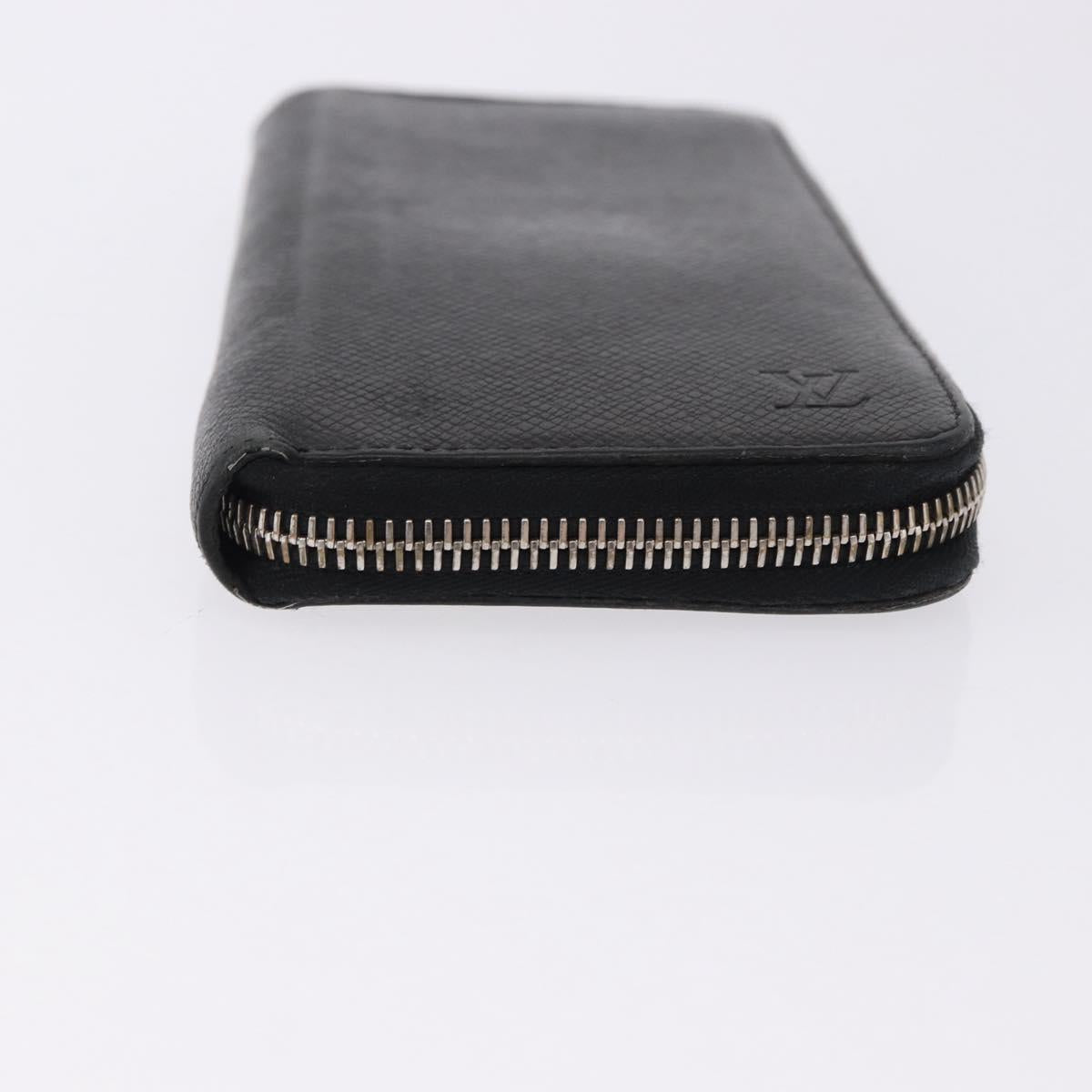 LOUIS VUITTON Taiga Zippy Wallet Vertical Wallet Ardoise M32822 LV Auth BA14417