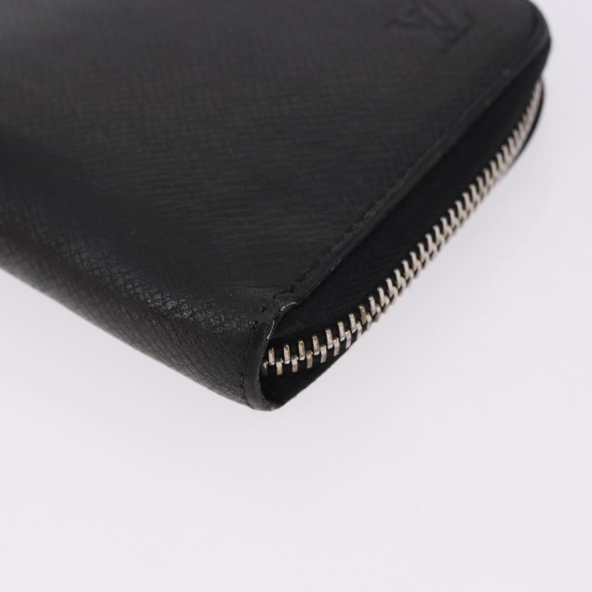 LOUIS VUITTON Taiga Zippy Wallet Vertical Wallet Ardoise M32822 LV Auth BA14417