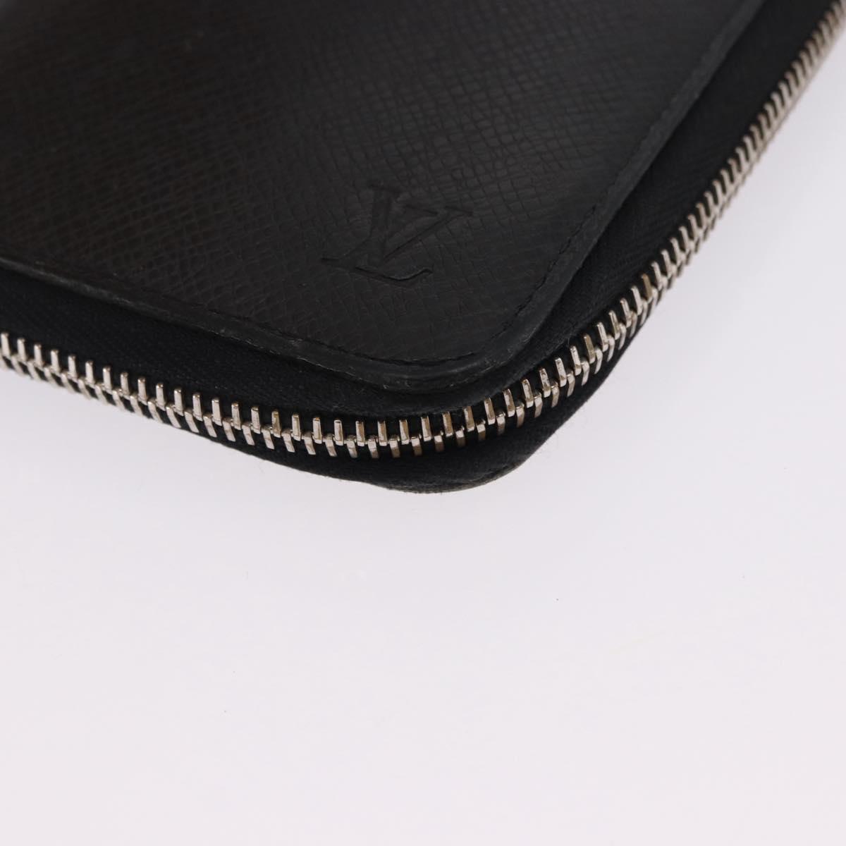 LOUIS VUITTON Taiga Zippy Wallet Vertical Wallet Ardoise M32822 LV Auth BA14417
