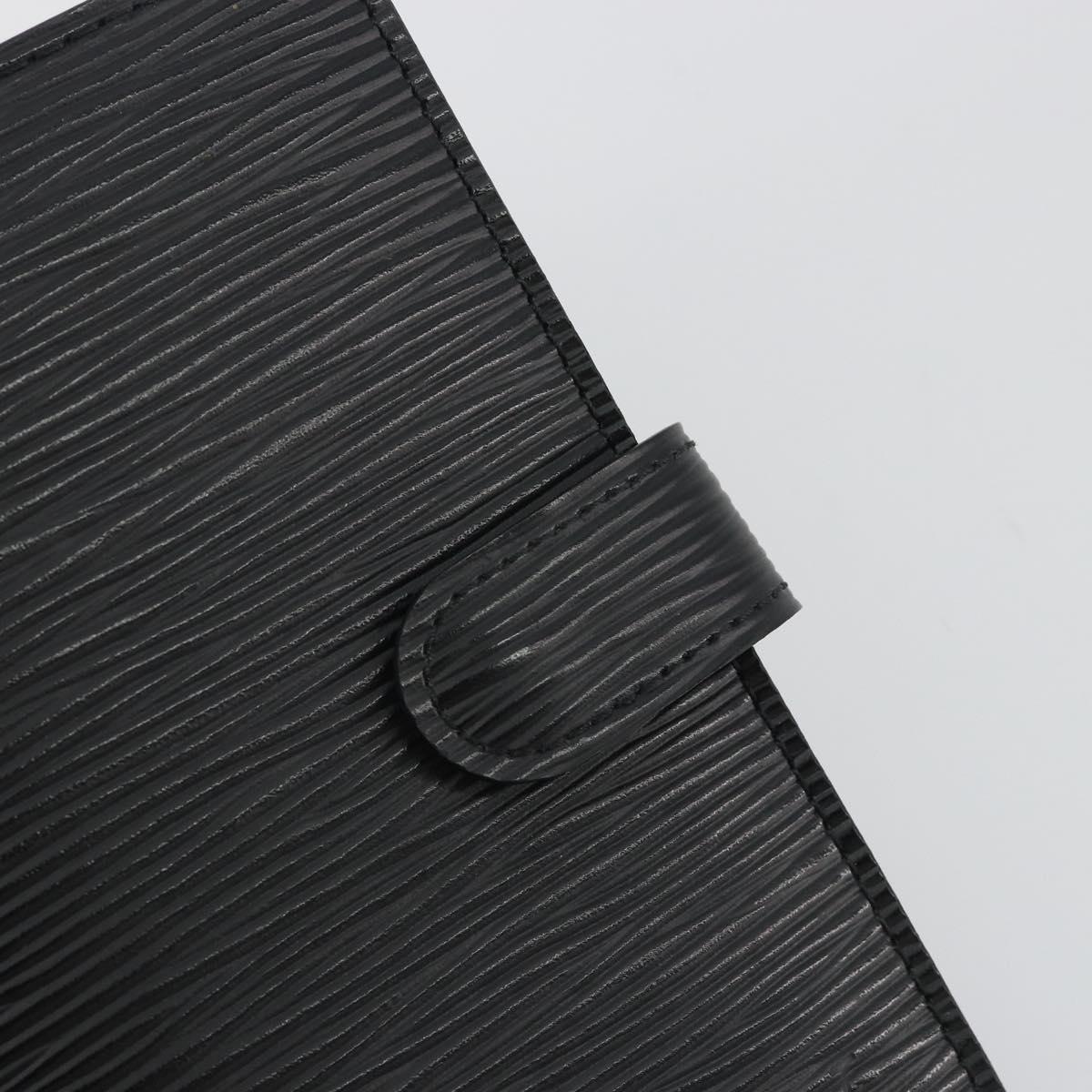 LOUIS VUITTON Epi Agenda PM Day Planner Cover Black R20052 LV Auth BA14418A