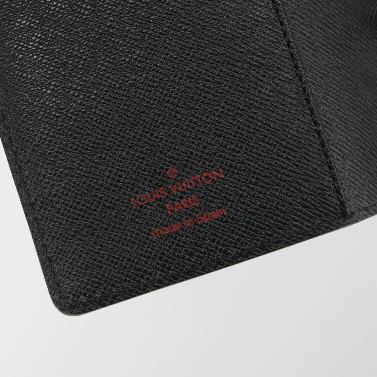 LOUIS VUITTON Epi Agenda PM Day Planner Cover Black R20052 LV Auth BA14418A