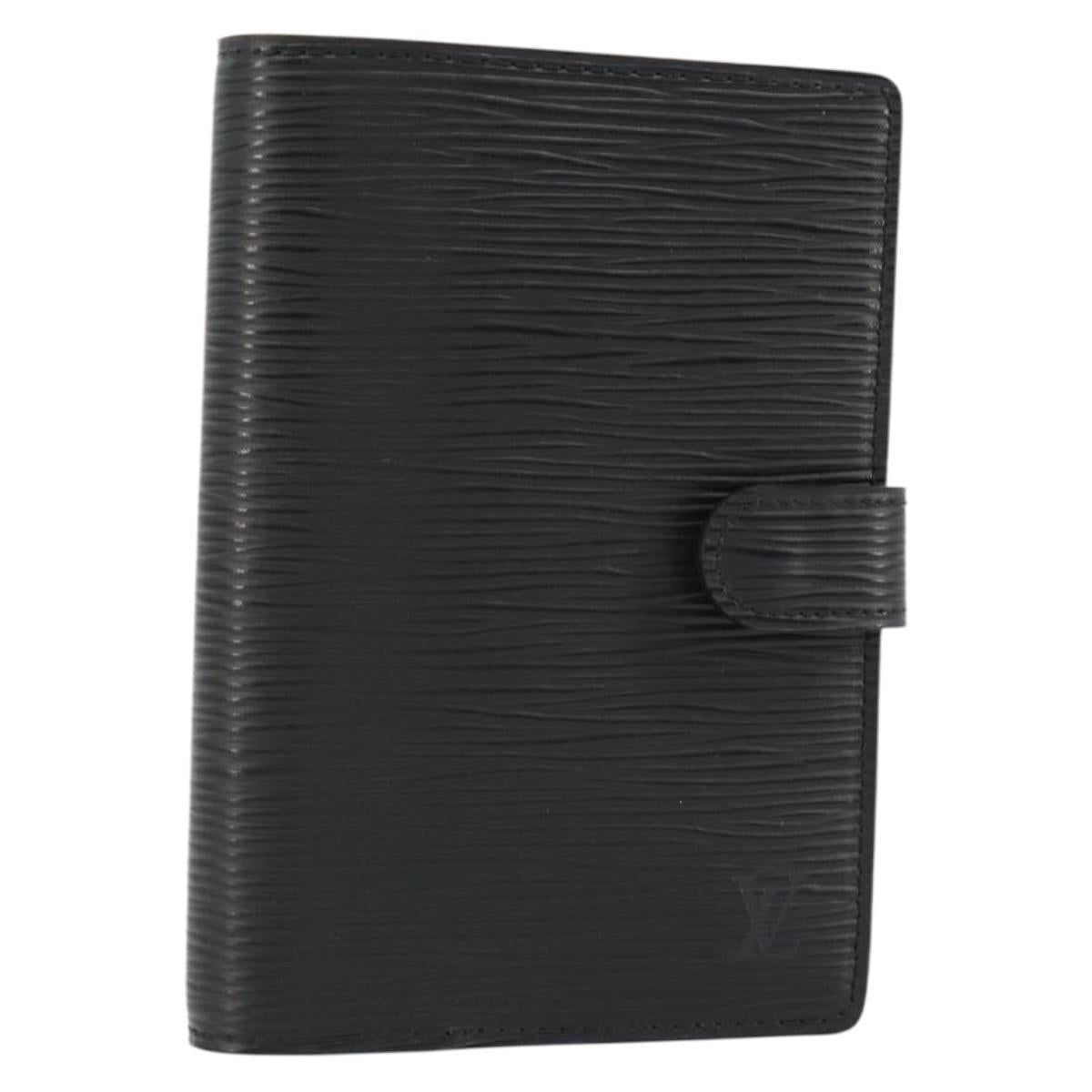LOUIS VUITTON Epi Agenda PM Day Planner Cover Black R20052 LV Auth BA14418A