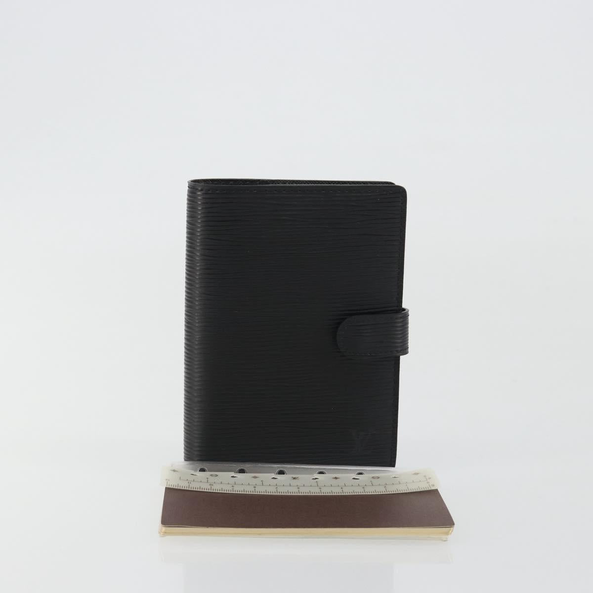 LOUIS VUITTON Epi Agenda PM Day Planner Cover Black R20052 LV Auth BA14418A