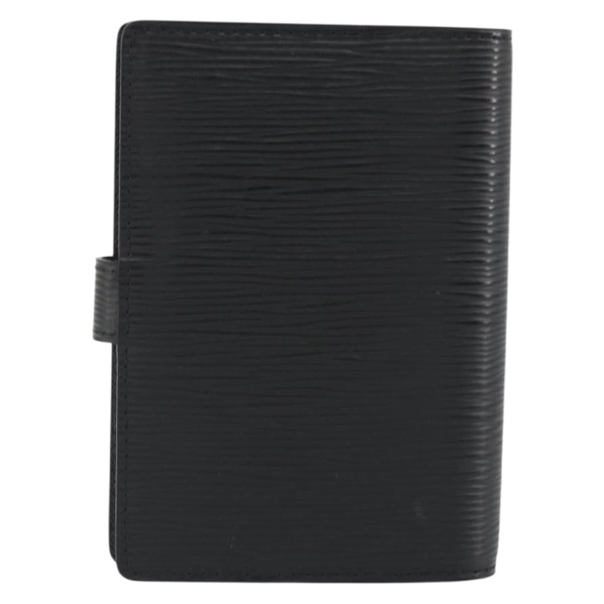 LOUIS VUITTON Epi Agenda PM Day Planner Cover Black R20052 LV Auth BA14418A