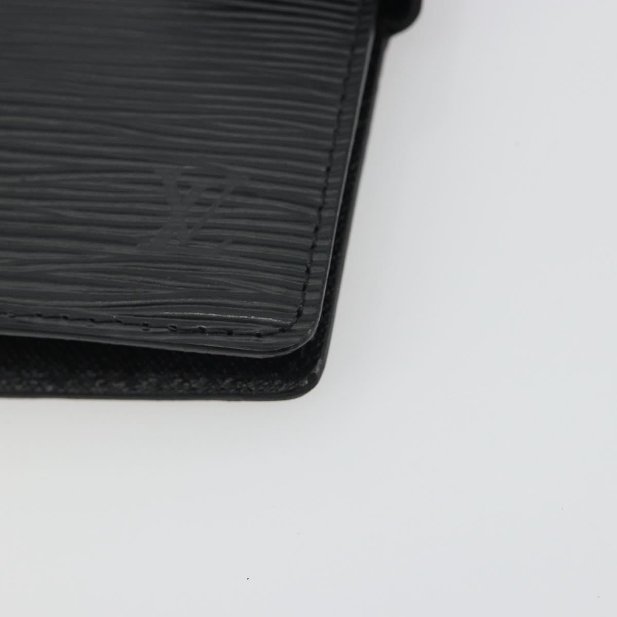 LOUIS VUITTON Epi Agenda PM Day Planner Cover Black R20052 LV Auth BA14418A