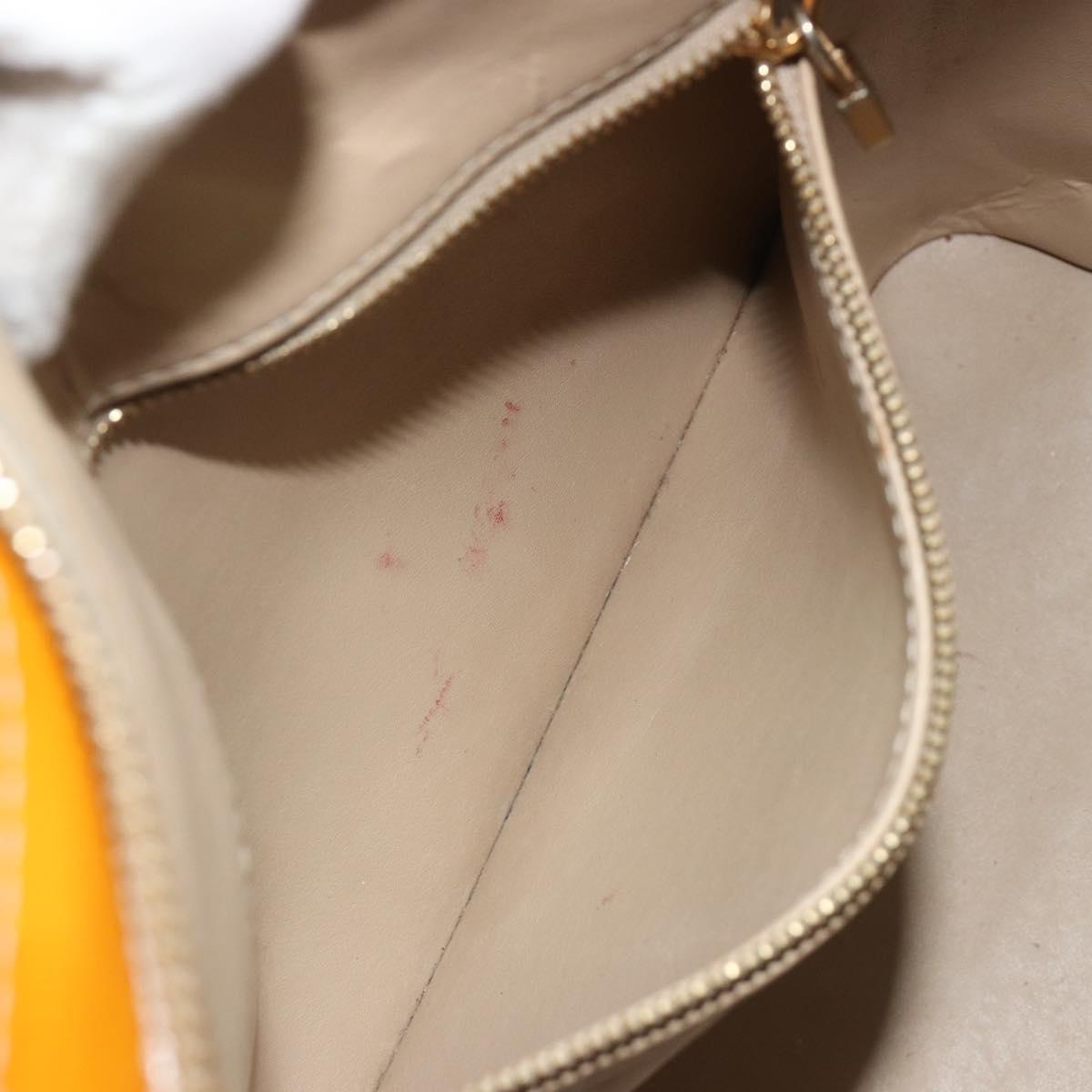 LOUIS VUITTON Monogram Vernis Houston Hand Bag Beige M91004 LV Auth BA14423
