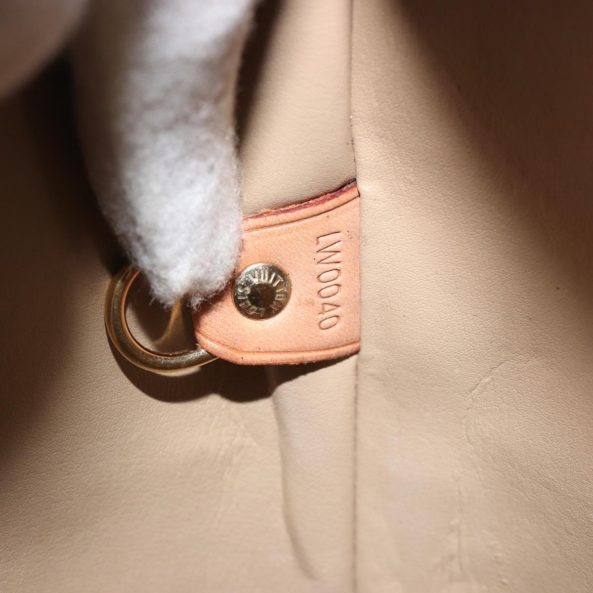 LOUIS VUITTON Monogram Vernis Houston Hand Bag Beige M91004 LV Auth BA14423