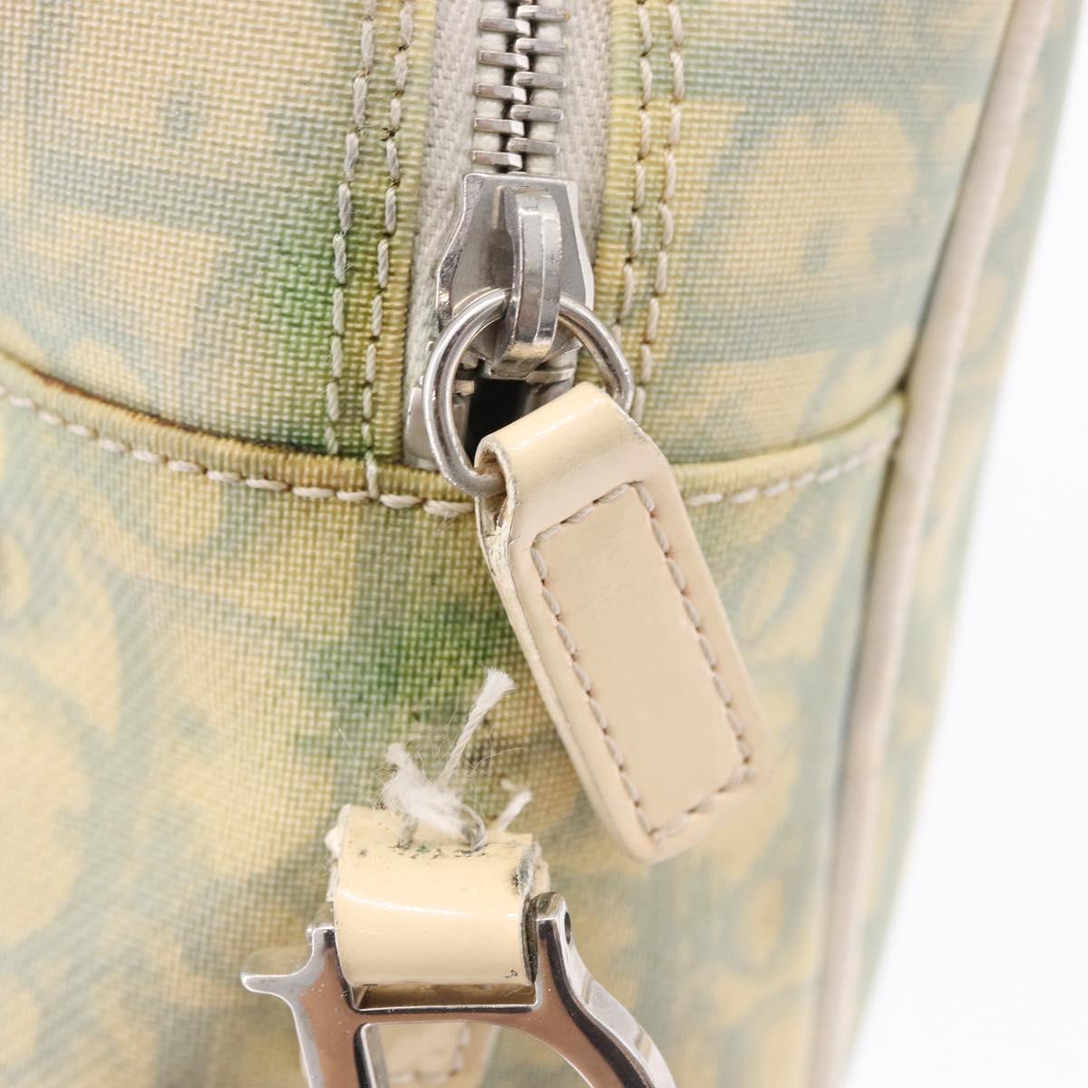 Christian Dior Trotter Canvas Shoulder Bag PVC Light Blue Silver Auth BA14424