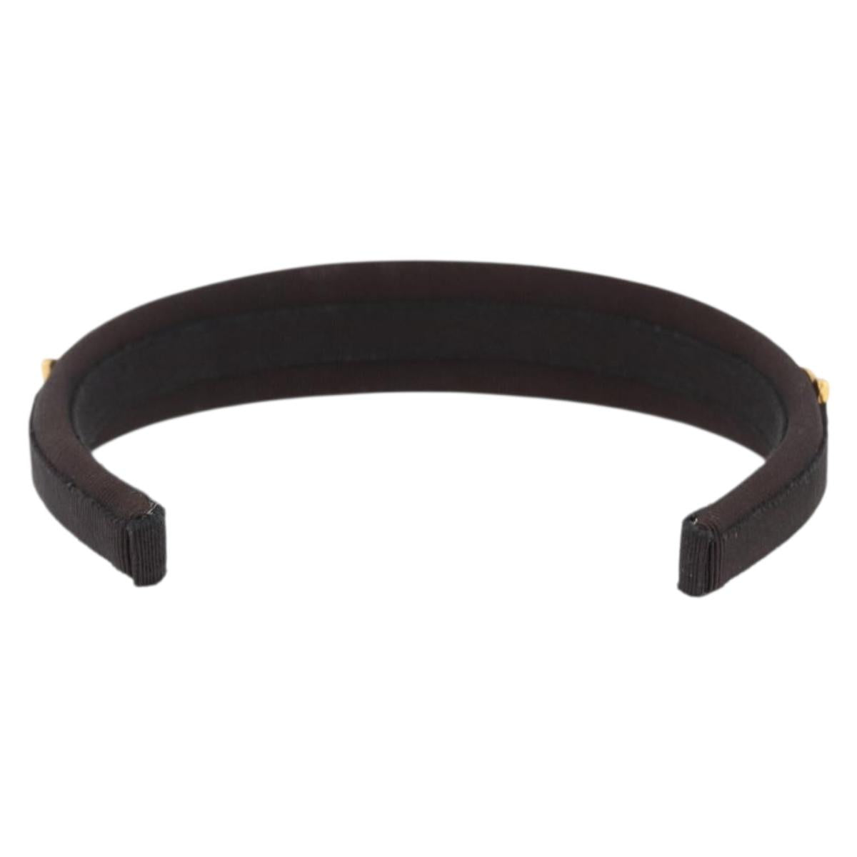 Salvatore Ferragamo Katyusha Hair Clip Canvas Brown Auth BA14430A