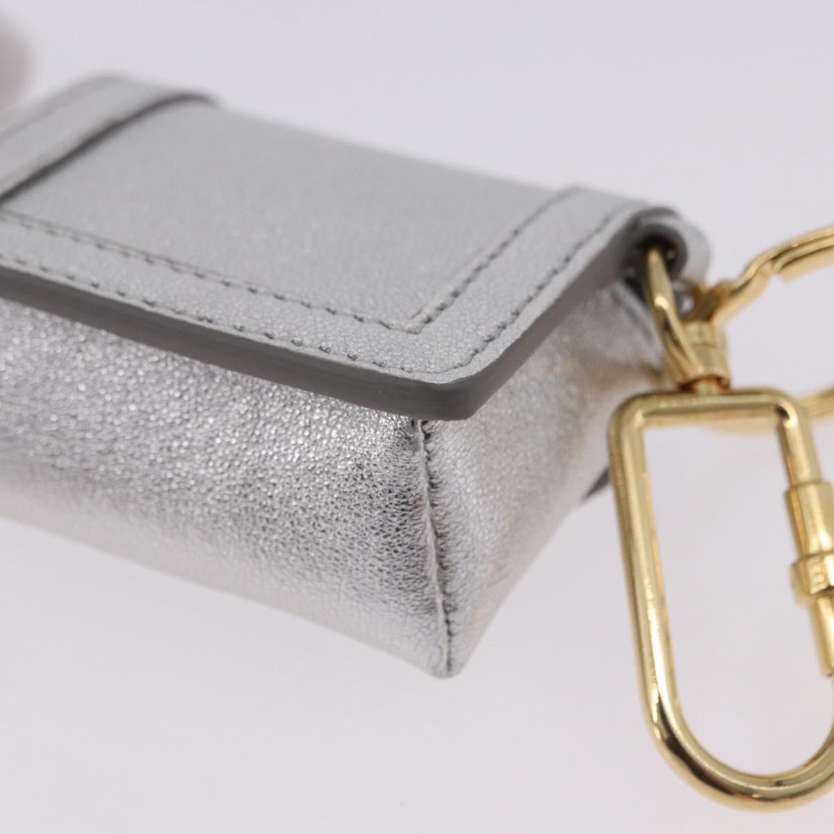 CELINE Case for AirPods Pro Earphone Case Leather Silver Gold Auth BA14434M