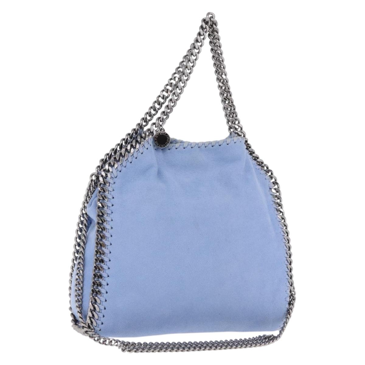 Stella MacCartney Chain Farabella Mini Polyester Light Blue 371223 Auth BA14436A