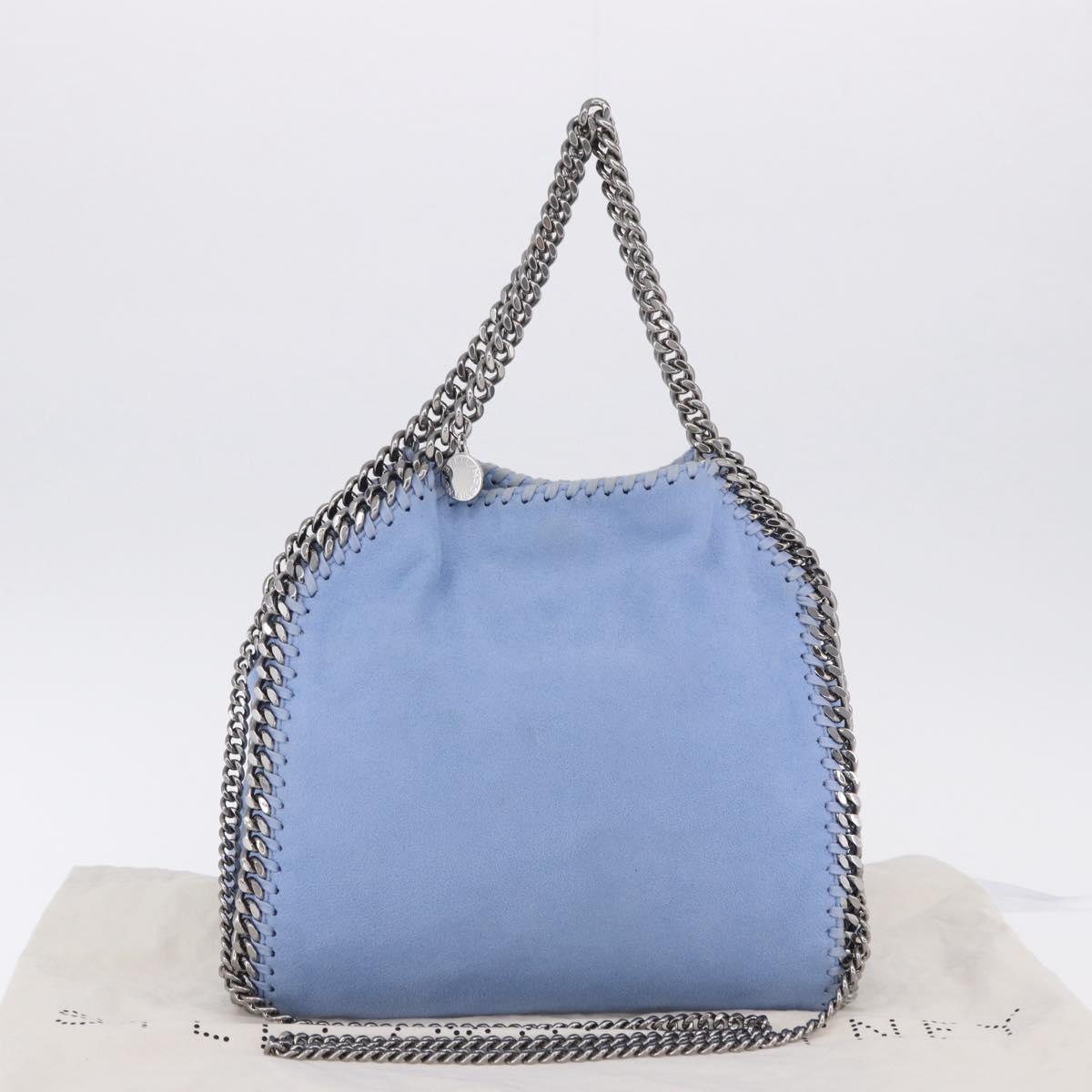 Stella MacCartney Chain Farabella Mini Polyester Light Blue 371223 Auth BA14436A