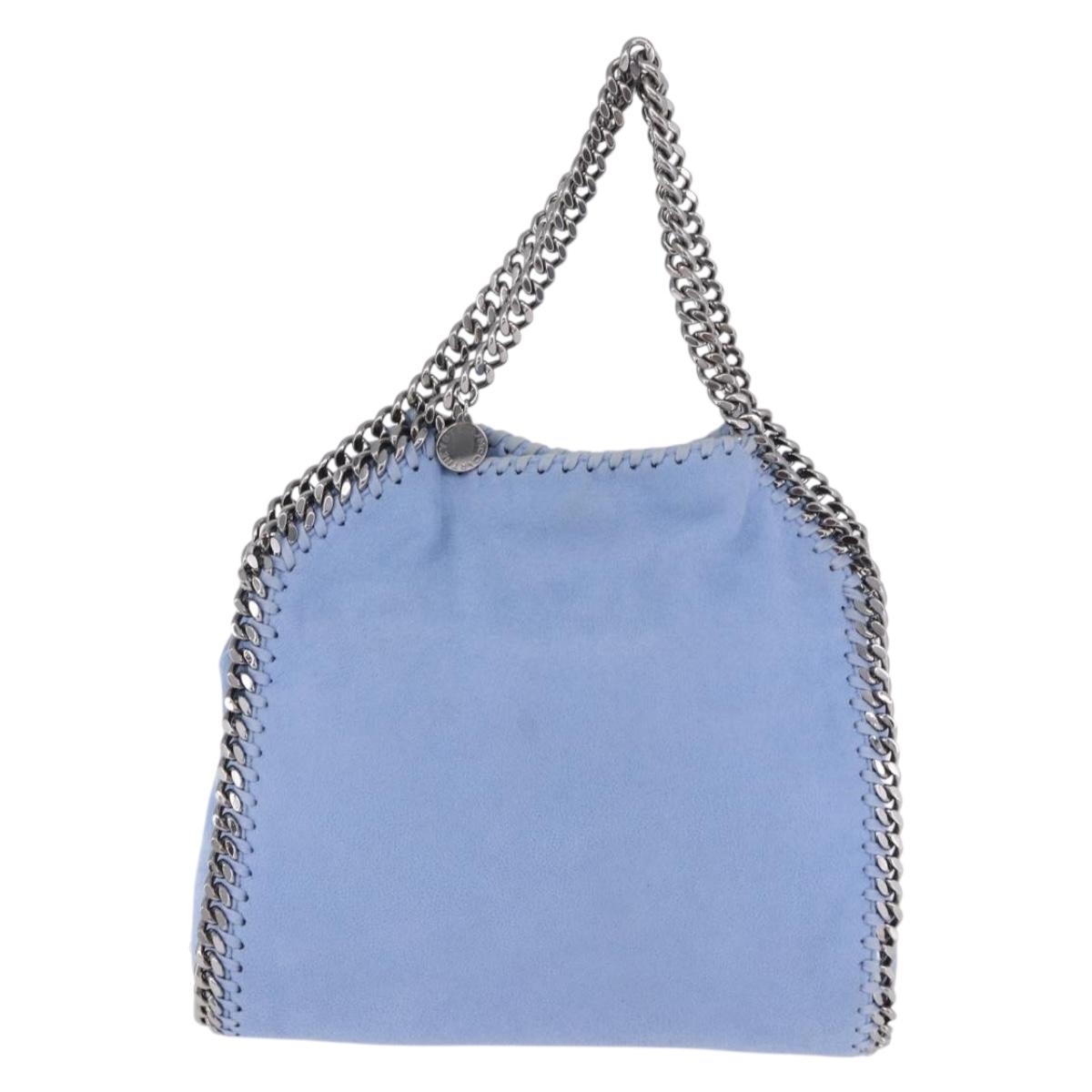 Stella MacCartney Chain Farabella Mini Polyester Light Blue 371223 Auth BA14436A