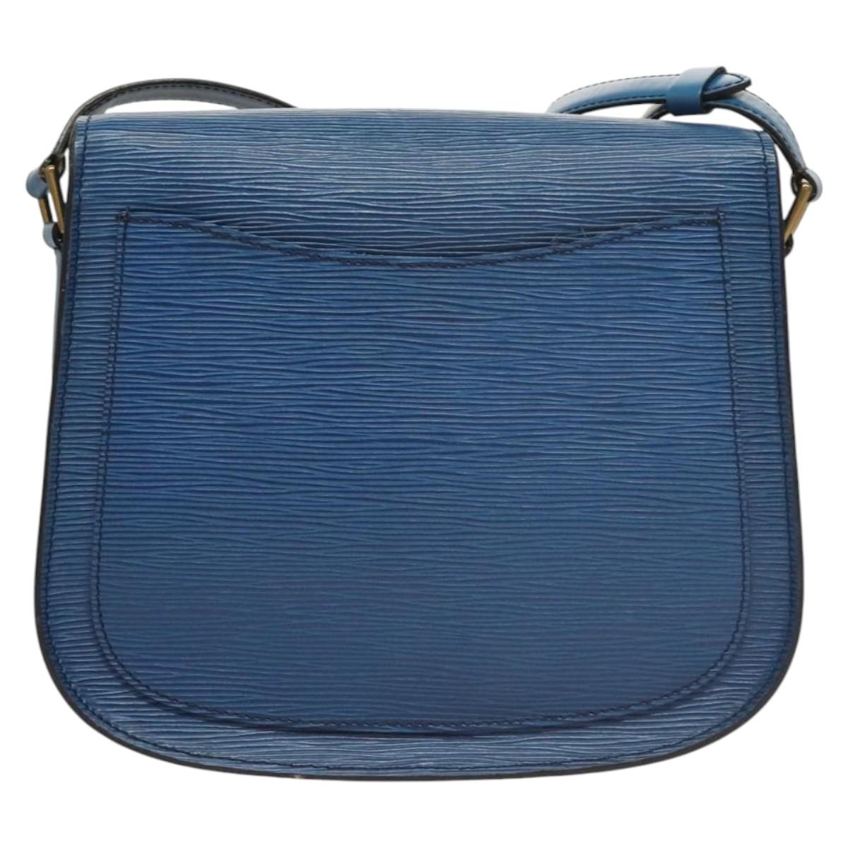 LOUIS VUITTON Epi Saint Cloud GM Shoulder Bag Toledo Blue M52195 LV Auth BA1445