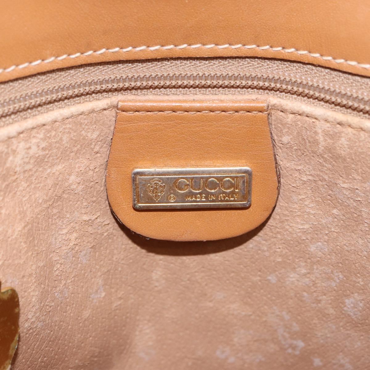 GUCCI Micro GG Supreme Shoulder Bag PVC Beige Gold 001 406 1780 Auth BA14455