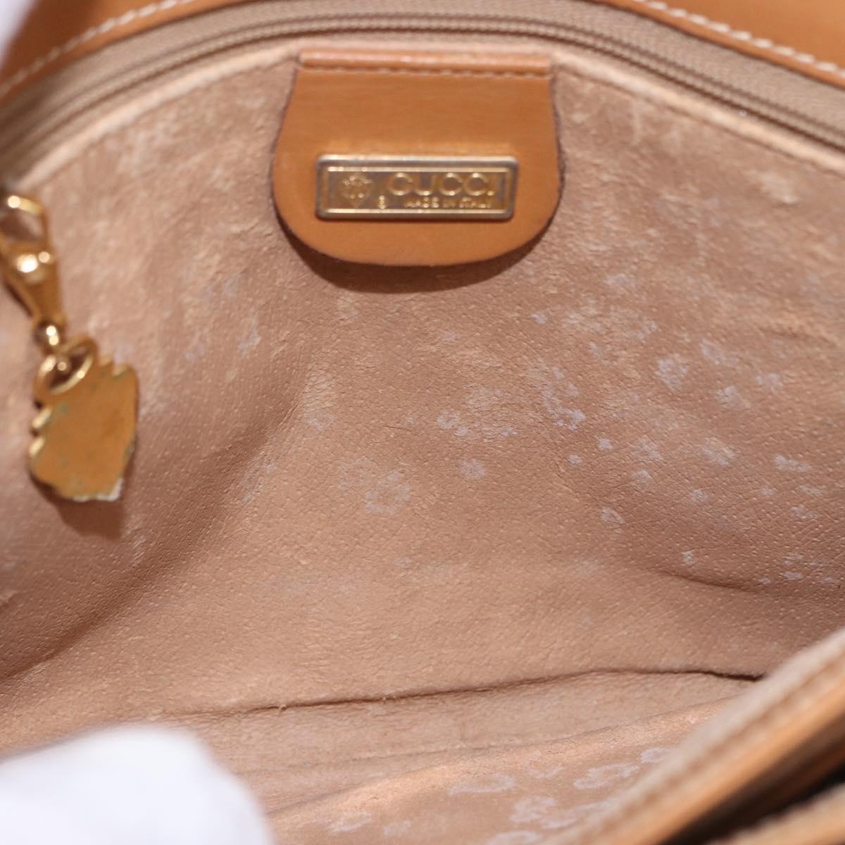 GUCCI Micro GG Supreme Shoulder Bag PVC Beige Gold 001 406 1780 Auth BA14455