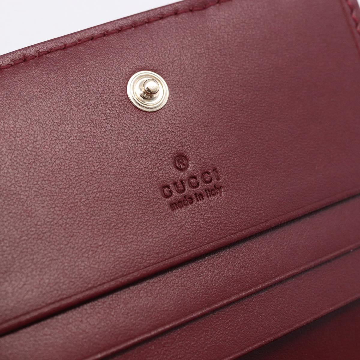 GUCCI GG Supreme Bifold Wallet PVC Beige Gold 818767 Auth BA14457M