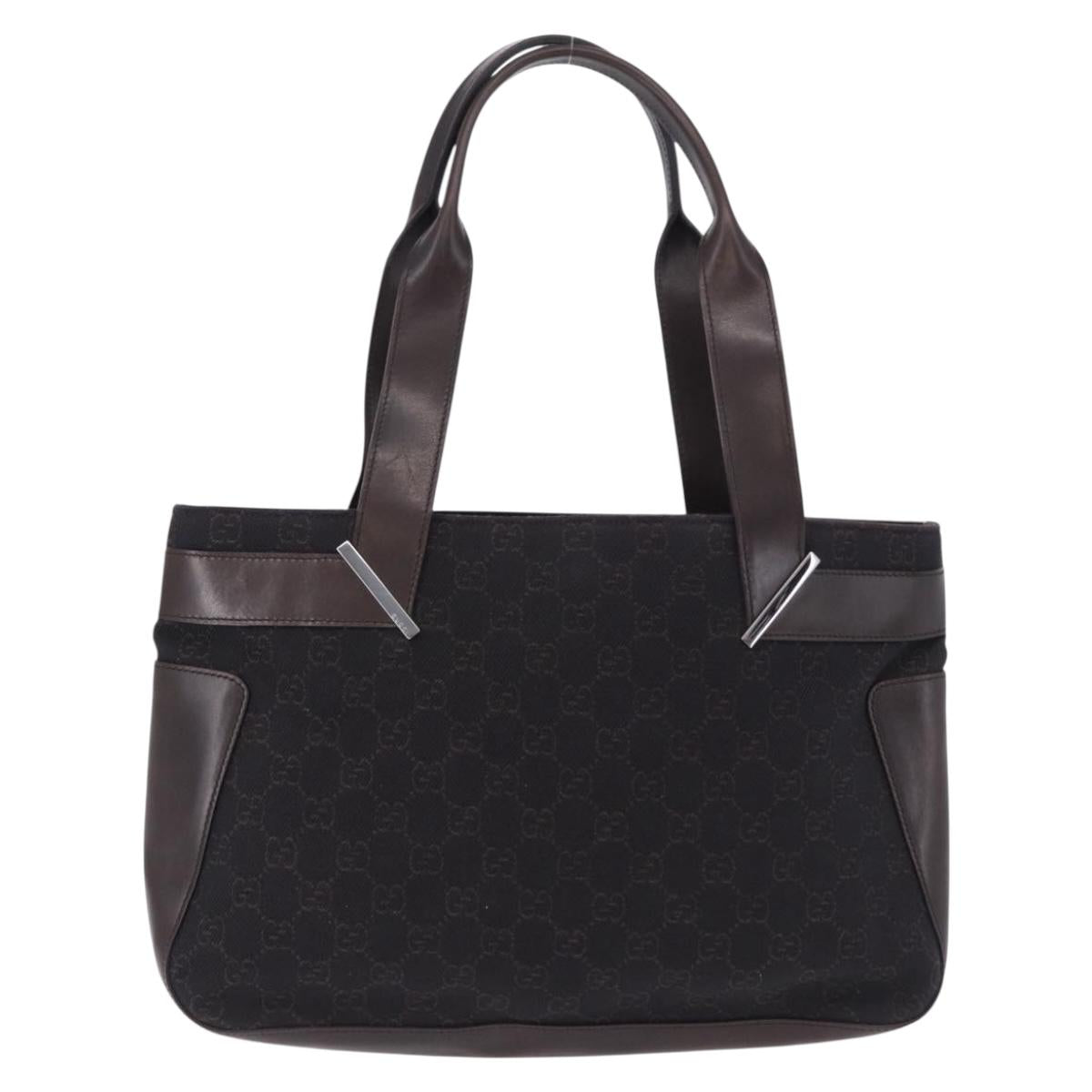 GUCCI GG Canvas Tote Bag Black 73983 Auth BA14459A