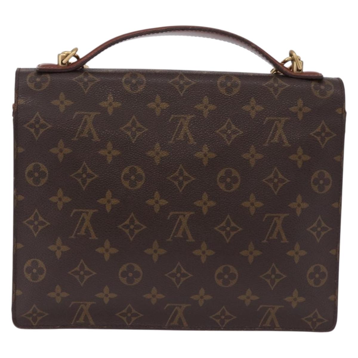 LOUIS VUITTON Monogram Monceau 28 Hand Bag M51185 LV Auth BA14467