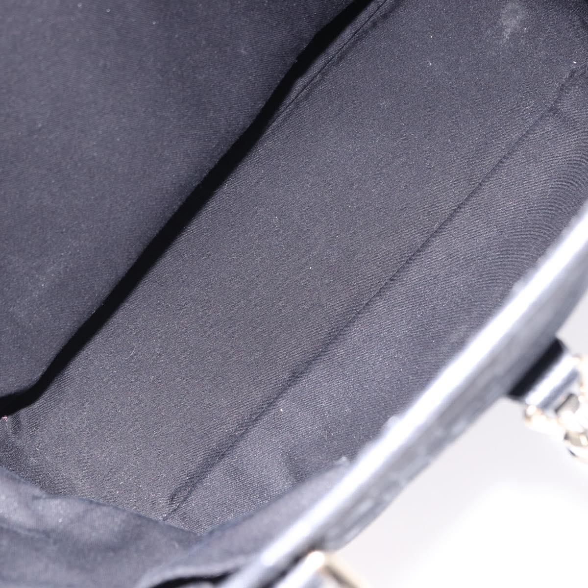 GUCCI Jackie Hand Bag Canvas Black Gold 145818 Auth BA14468A